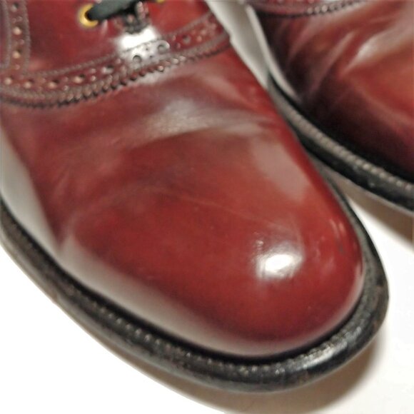 Austin Reed USA Made Glossy Spectator Brogue Sz 9N - Picture 11 of 12